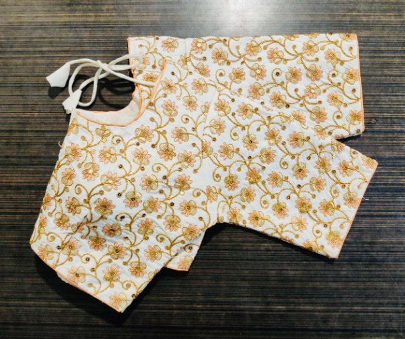 Stylish Phantom Silk Embroidered Stitched Blouse